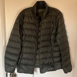 EB650 Women’s Large Down Jacket Lightweight Packable Grayish Green
